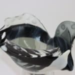 Glass fusion - Schaal zwart wit retro